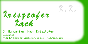krisztofer kach business card